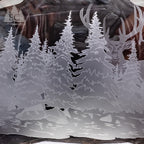 Whitetail Deer Neo Oval Crystal Vase