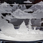 Wilderness Scene Wrapped Crystal Bowl