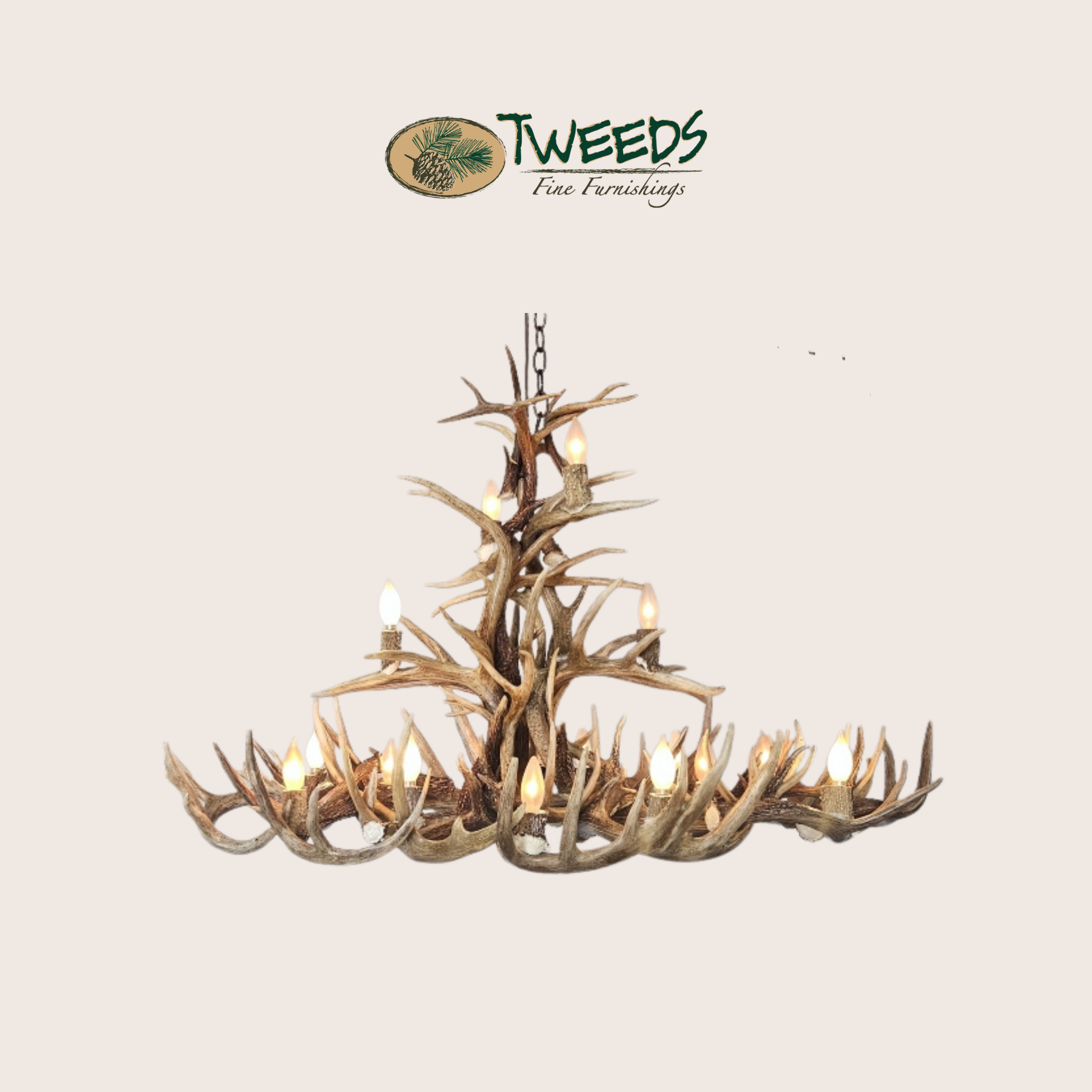 Extra Large Blanca Peak Canadian Whitetail Chandelier