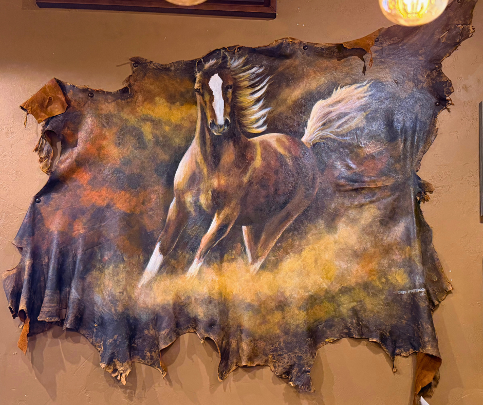 Original Painted Hide - Galloping Horse
