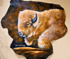 Original Painted Hide - White Buffalo Small