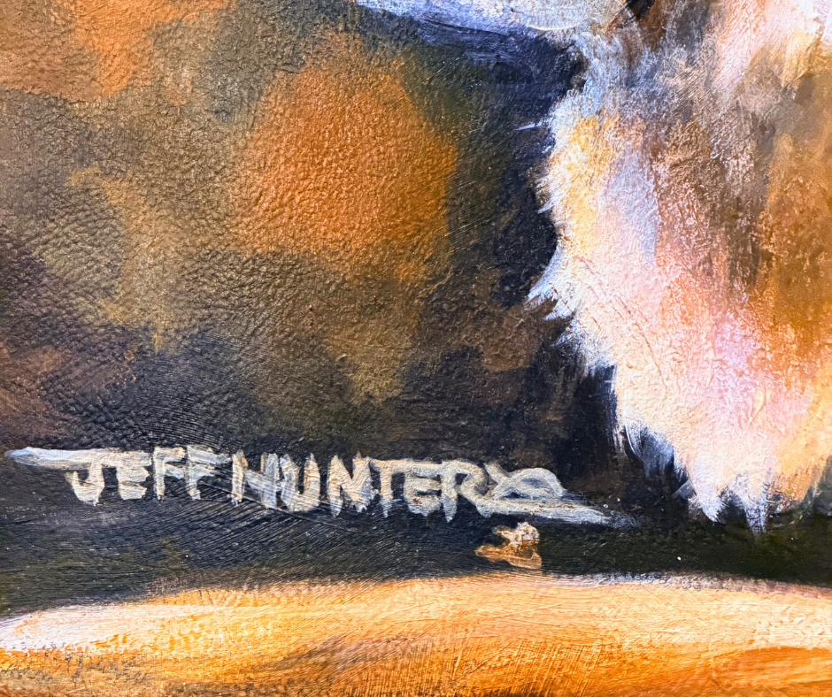 Original Painted Hide - White Buffalo Small