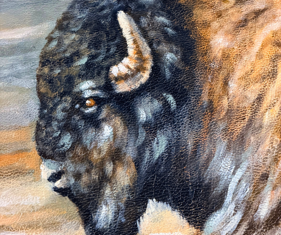 Original Painted Hide - Brown Buffalo