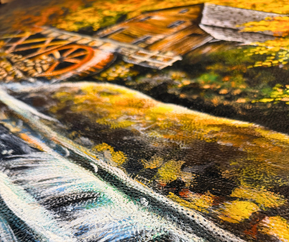 Original Painted Hide - Water Mill