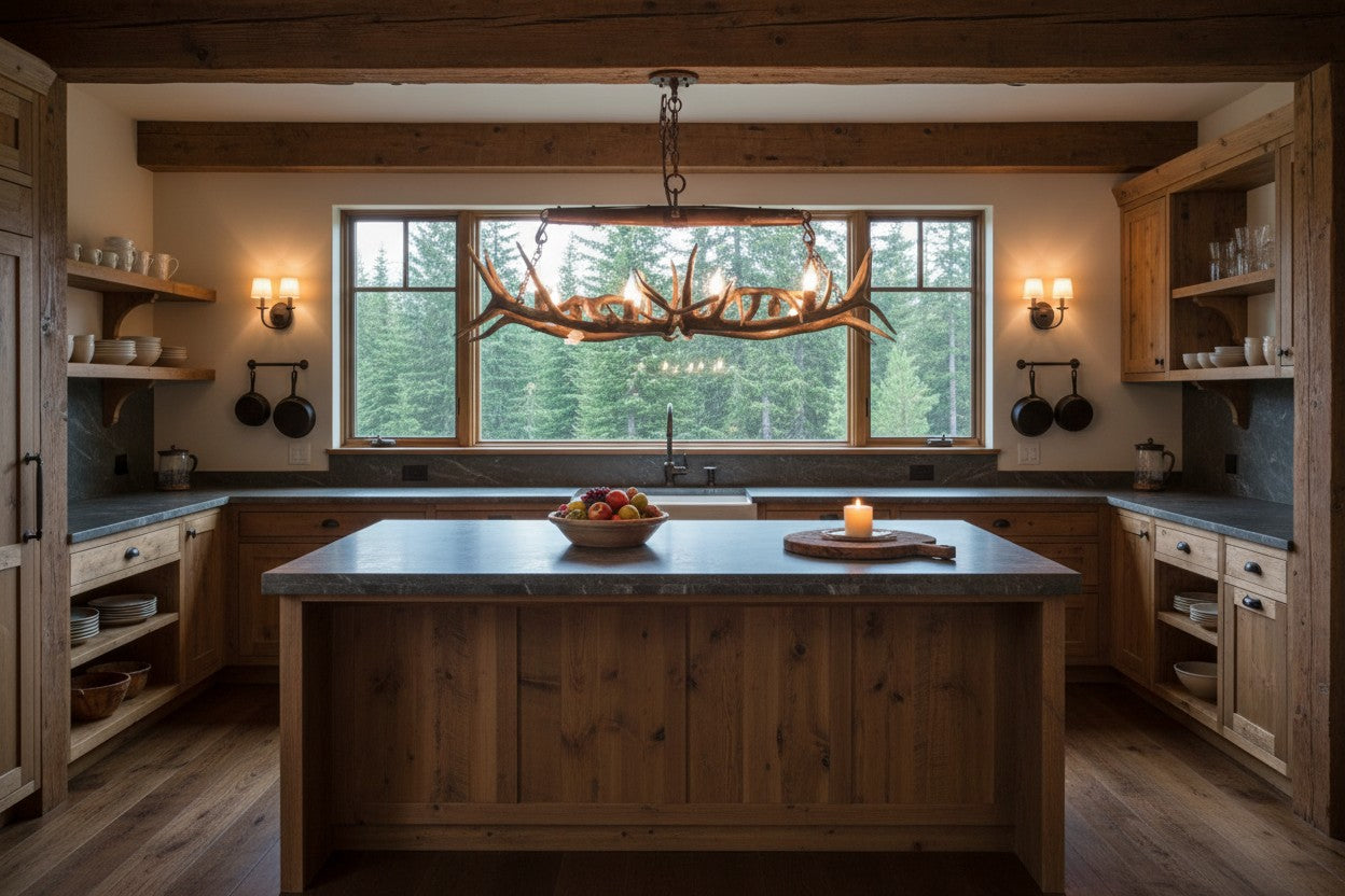 Small Snowmass Elk Antler Chandelier