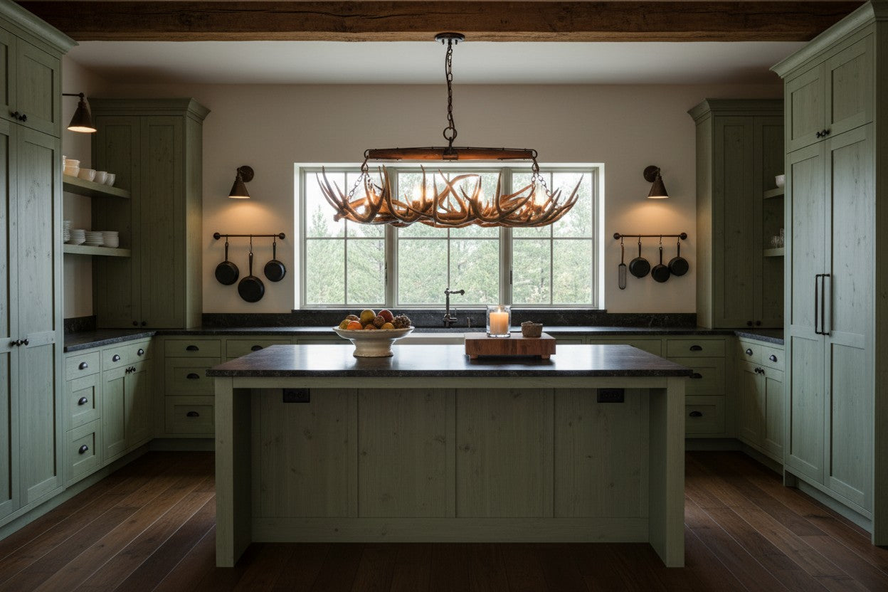 Small Snowmass Mule Deer Antler Chandelier