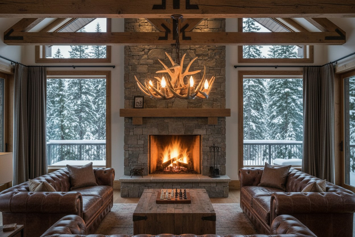 Medium Little Bear Peak Canadian Whitetail Chandelier