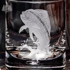 Game Fish Crystal Rocks Glasses, Set of 4