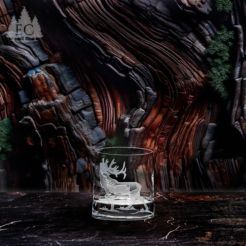 Hoofed Quartet Oval Crystal Rocks Glasses, Set of 4