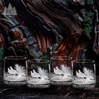 Bobwhite Quail Crystal Rocks Glasses, Set of 4