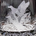 Mallard Scene Crystal Rocks Glasses, Set of 4