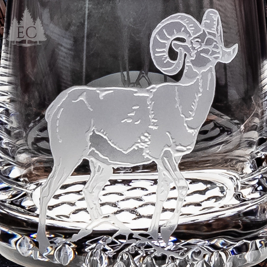 Hoofed Quartet Crystal Rocks Glasses, Set of 4