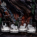 Hoofed Quartet Crystal Rocks Glasses, Set of 4