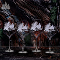 Bobwhite Quail Crystal Red Wine Glasses, Set of 4