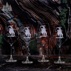 Bronco Rider Crystal Red Wine Glasses, Set of 4