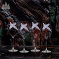 Pheasant Crystal White Wine Glasses, Set of 4