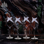 Pheasant Crystal White Wine Glasses, Set of 4