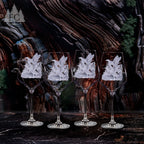 Mallard Scene Crystal White Wine Glasses, Set of 4
