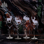 Hoofed Quartet Crystal White Wine Glasses, Set of 4