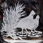 Bobwhite Quail Crystal Stemless Wine Glasses, Set of 4
