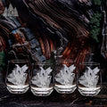 Mallard Scene Crystal Stemless Wine Glasses, Set of 4