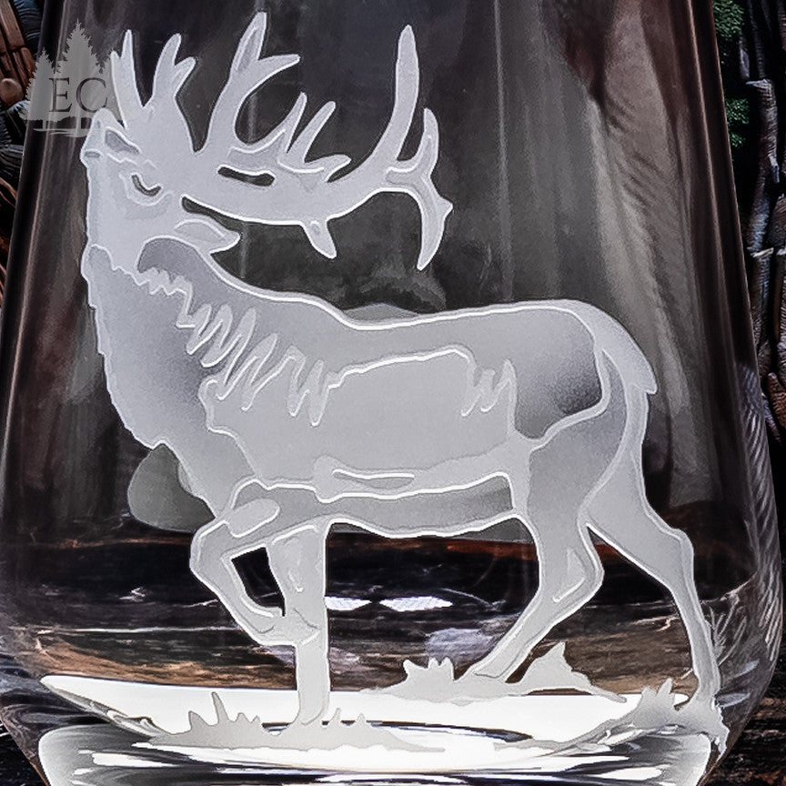 Hoofed Quartet Crystal Stemless Wine Glasses, Set of 4