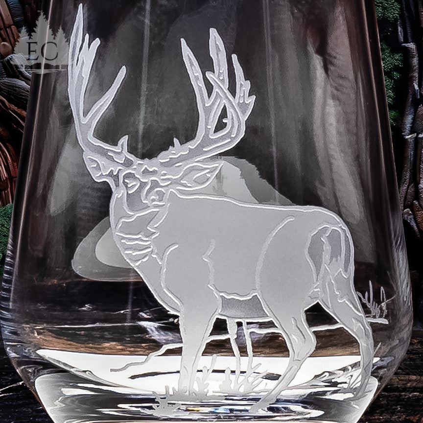Hoofed Quartet Crystal Stemless Wine Glasses, Set of 4