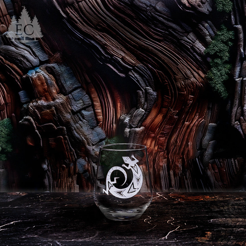 Desert Guardians Crystal Stemless Wine Glasses, Set of 4