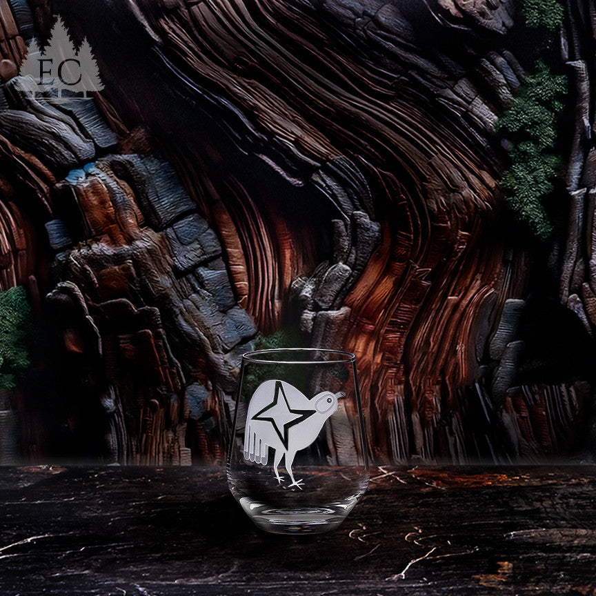 Desert Guardians Crystal Stemless Wine Glasses, Set of 4