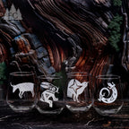 Desert Guardians Crystal Stemless Wine Glasses, Set of 4