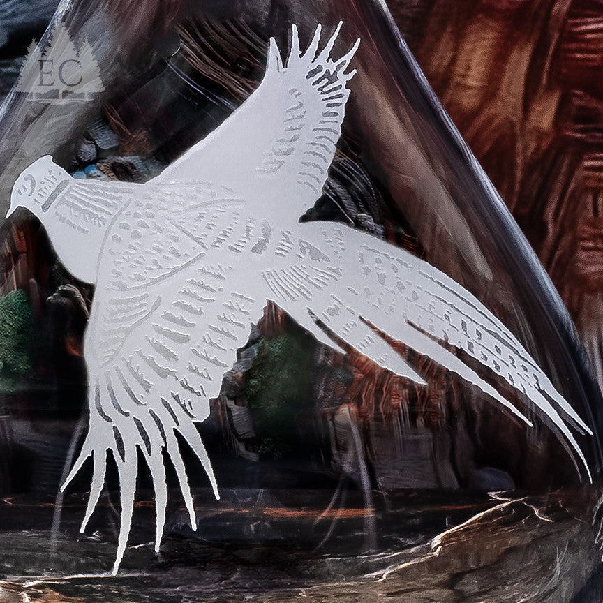Pheasant Crystal Wine Carafe