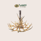 Large Farmhouse Mule Deer Antler Chandelier
