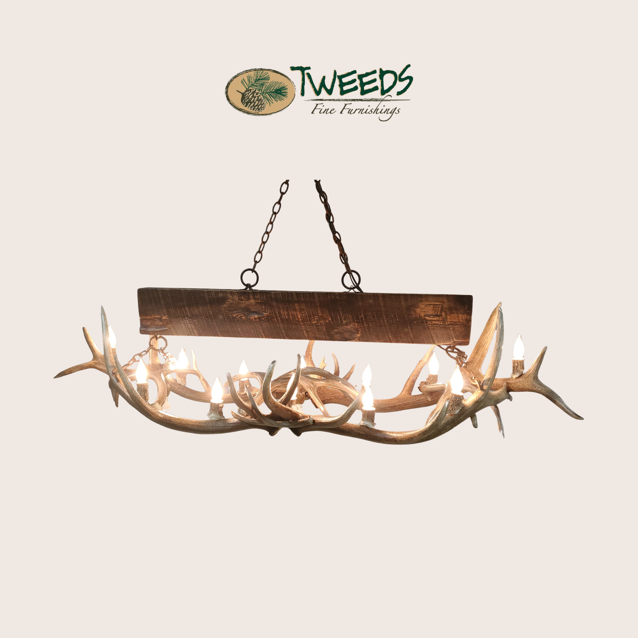 Large Snowmass Elk Antler Chandelier