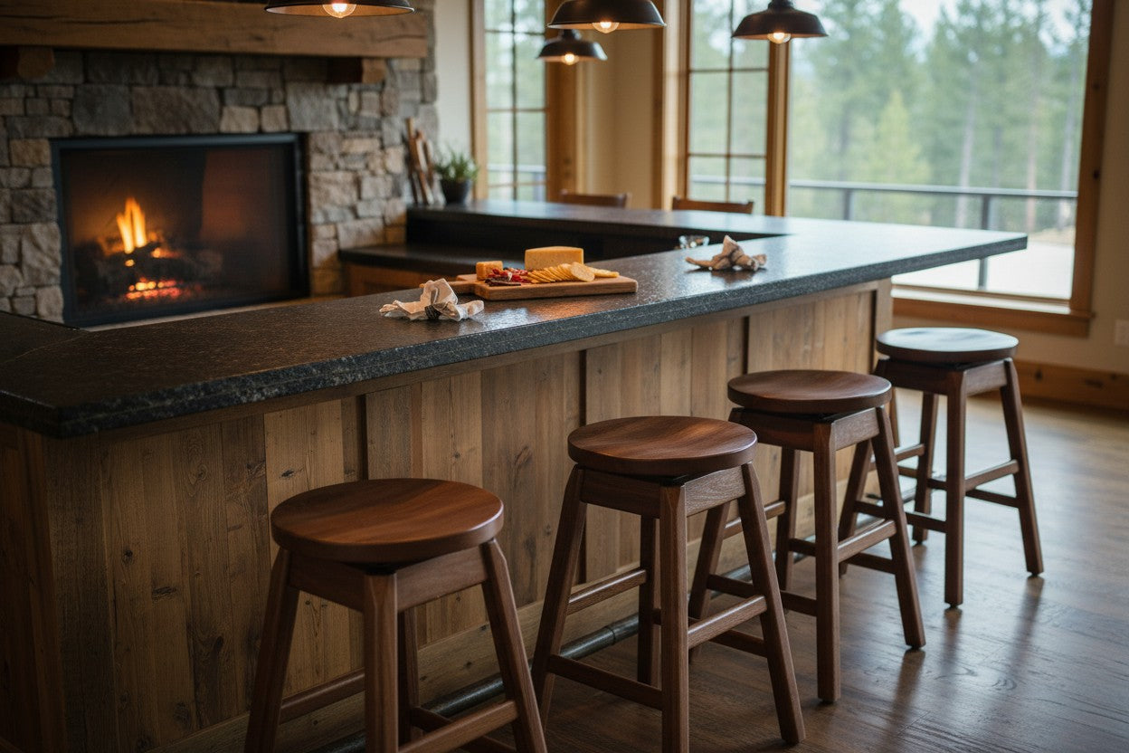 Plain Round Swivel Bar Stool