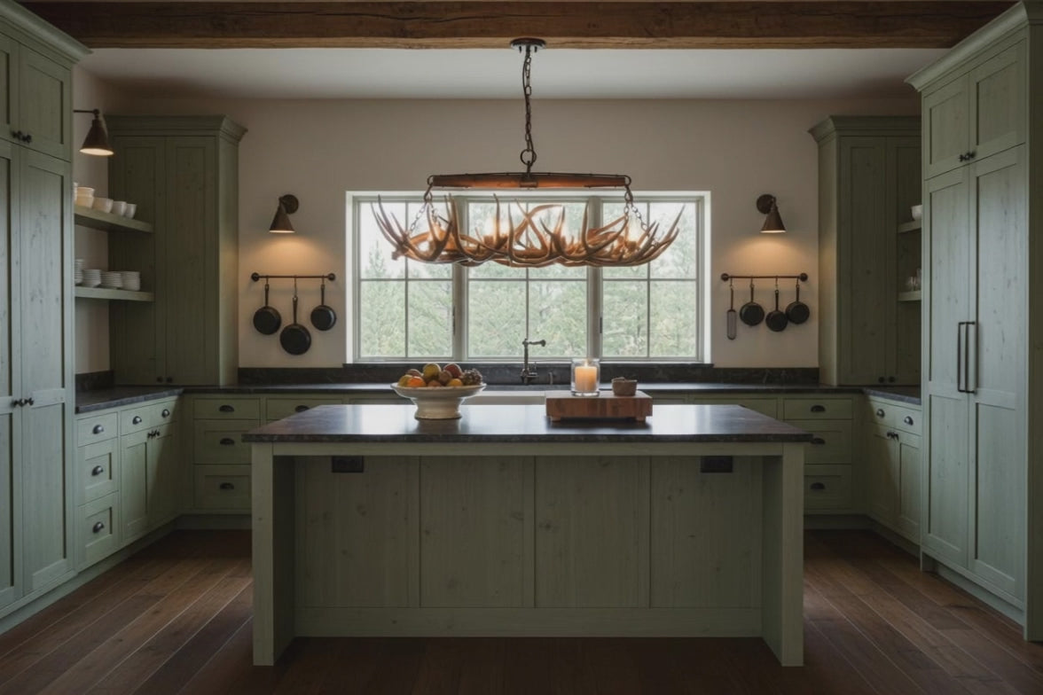 Small Snowmass Mule Deer Antler Chandelier