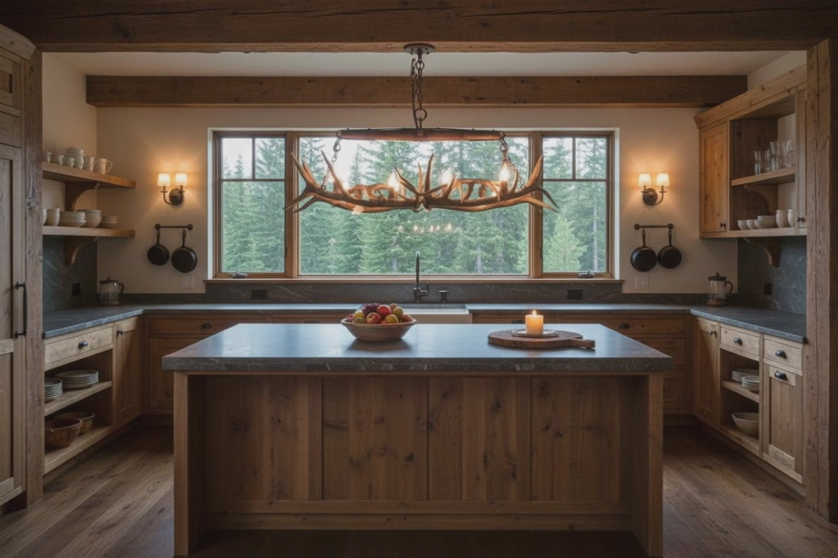 Small Snowmass Elk Antler Chandelier